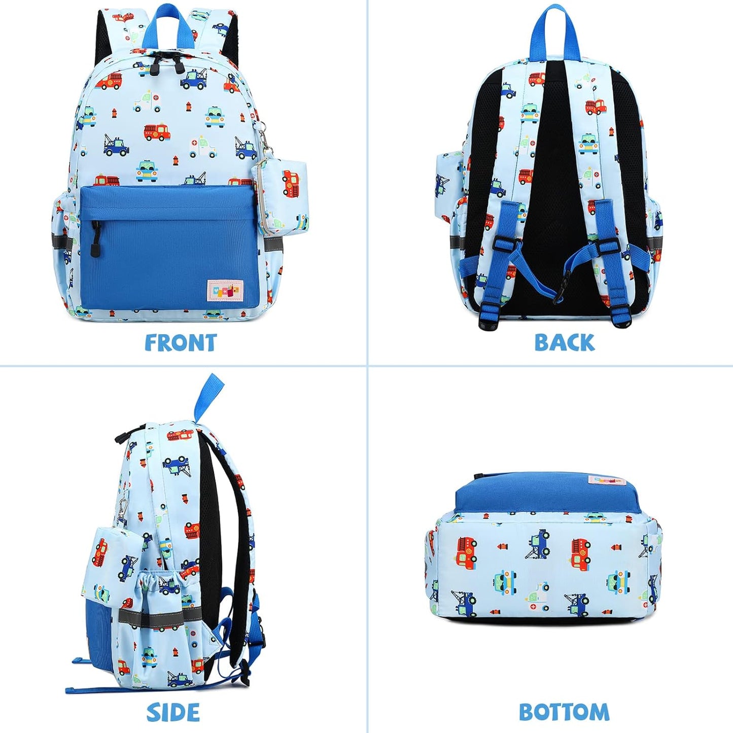 mygreen Toddler Backpack, Kids Backpack for Boys and Girls with Chest Strap