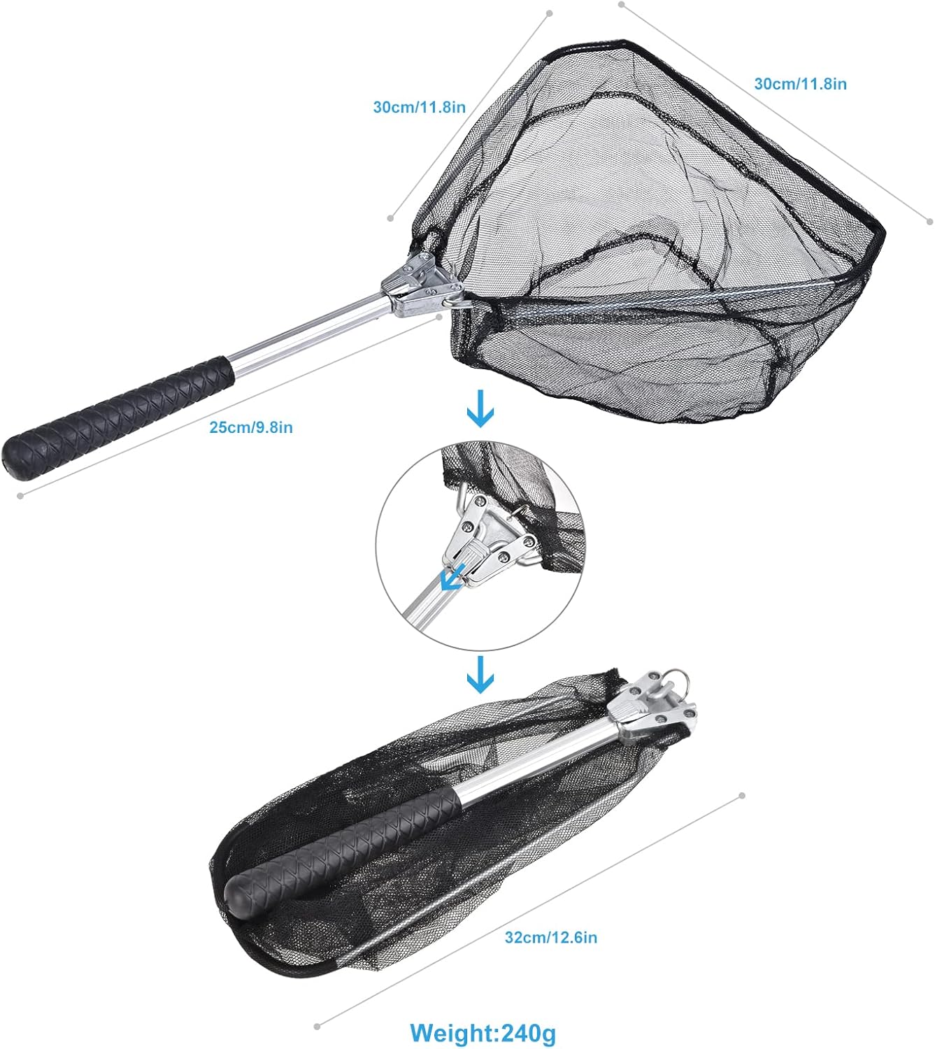 LEOFISHING 170cm/5.6ft Kids Fishing Rod Set Portable Telescopic Kids Fishing Poles with Collasible Chair Fishing Net Carrier Bag and Full Kits for Boys and GirlsBeginner and Youth