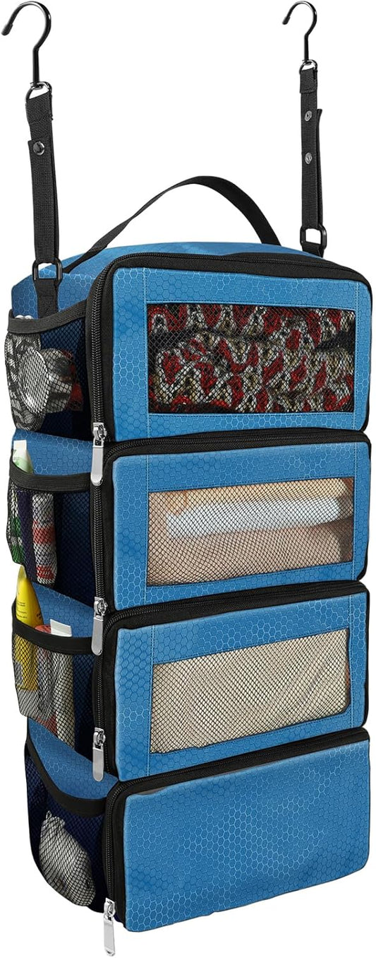 Suitcase Organizer, Travel Luggage Organizer Portable Hanging Travel Shelves Collapsible Hanging Packing Cubes for Carry on Suitcase
