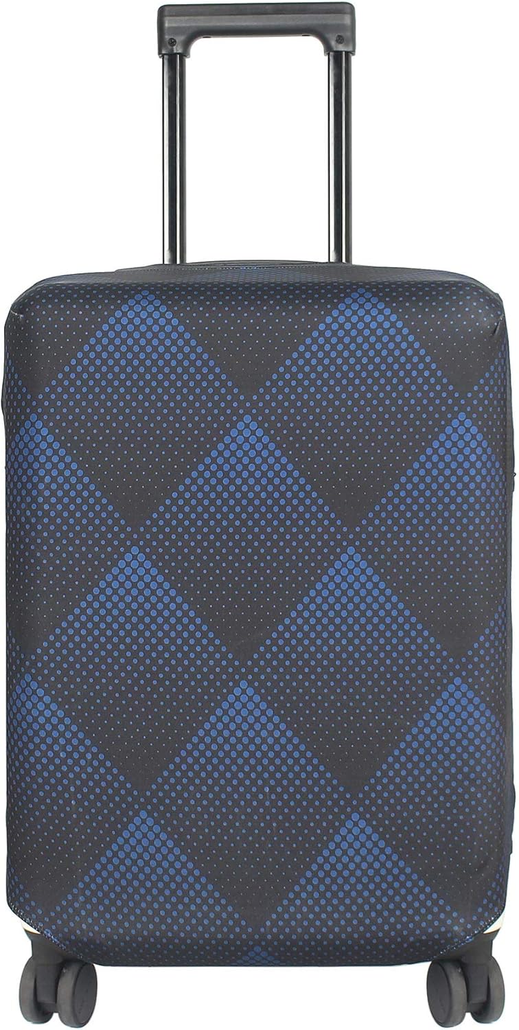 HYPER VENTURE Washable Luggage Cover - Fashion Suitcase Protector Fits 18-22 Inch Luggage (Blue Cube, S)