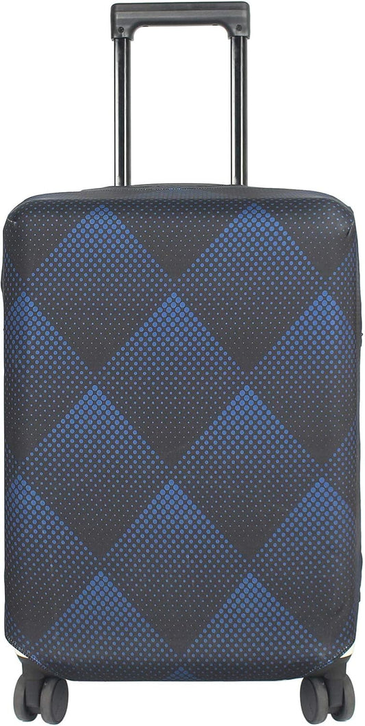 HYPER VENTURE Washable Luggage Cover - Fashion Suitcase Protector Fits 18-22 Inch Luggage (Blue Cube, S)