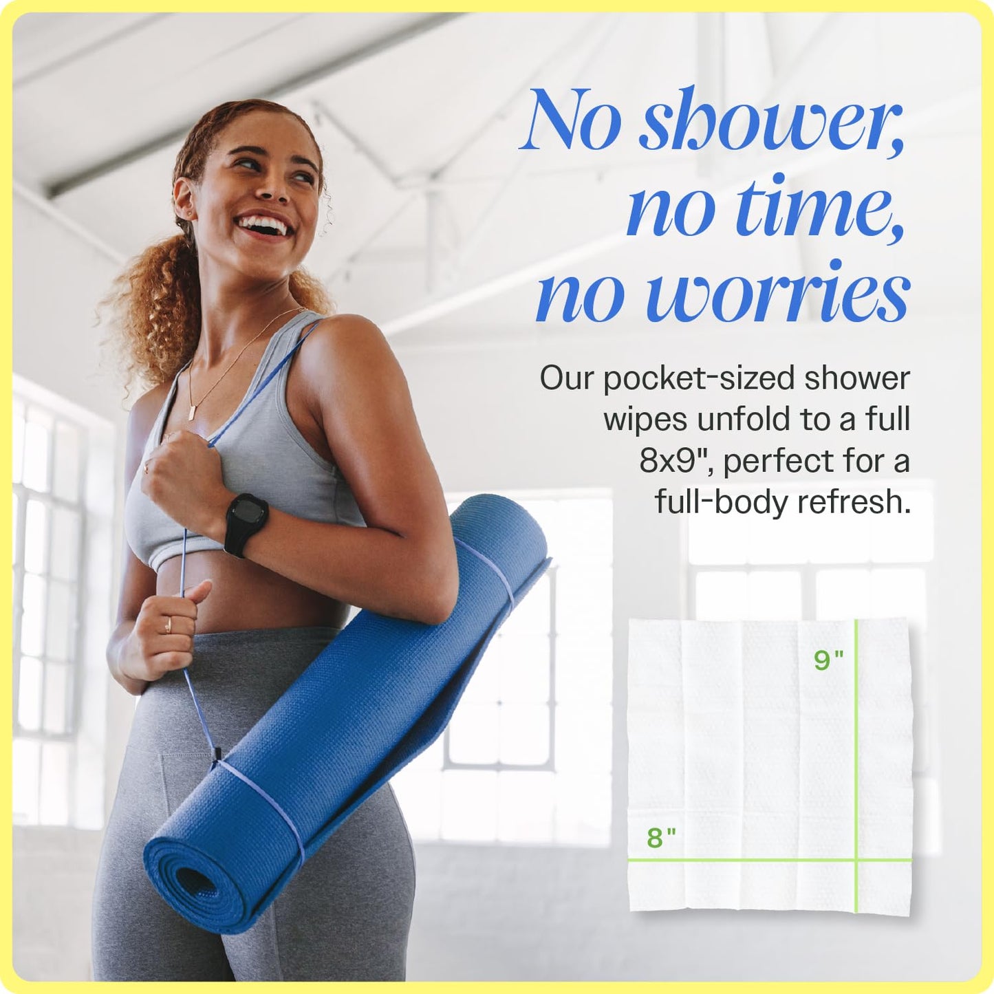 On-the-Go Body Cleansing Cloths - 50 CT Large, Biodegradable Wipes for Instant Freshness - Perfect for Travel, Post-Workout, and Quick Clean-Ups
