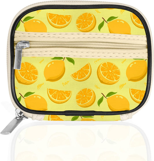 Serfeymi Weekly Travel Pill Organizer Pill Case for Purse with Removable 7 Day Pill Box, Fashionable Travel Medicine Organizer Pill Container for Medicine, Vitamin, Supplement - Yellow 01
