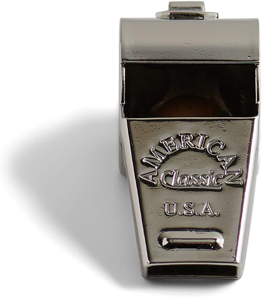 American Whistle Corporation American Classic Whistle - 126 db Solid Brass Whistle with Paracord Lanyards and Safe-T-Tip - Made in America
