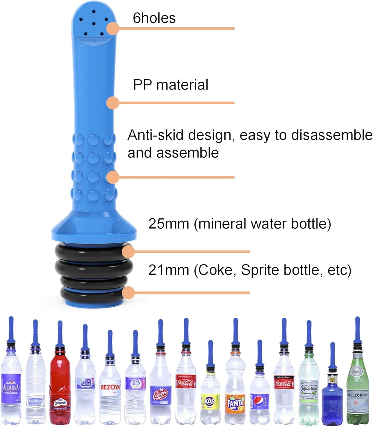 2PCS-Pack 2in1 Vaginal Douche Perineal Irrigation 650ML Portable Bidet + Pocket Bidet Pipe, Travel Bidet with Waterproof Cap, Peri Bottle for Postpartum Essentials