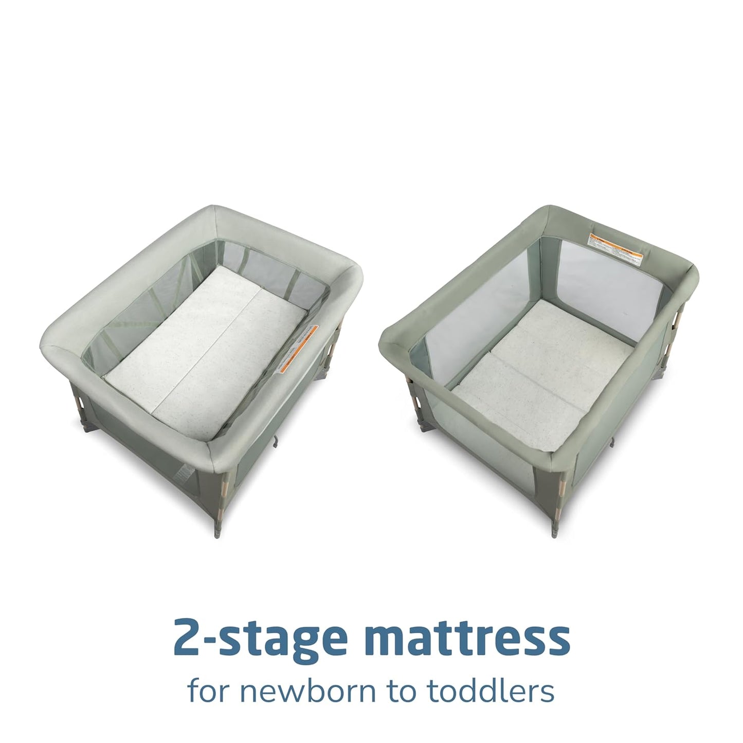 Maxi-Cosi Swift Baby Playard with Mat, Baby Playpen, Play Yard with Bassinet - Portable Playpen for Babies and Toddlers, Classic Green