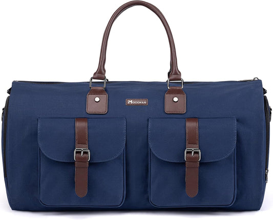 Modoker Garment Convertible Weekender Bag,Carry on Canvas Garment Duffle Bag Heavy Duty Overnight Bags for Men Women
