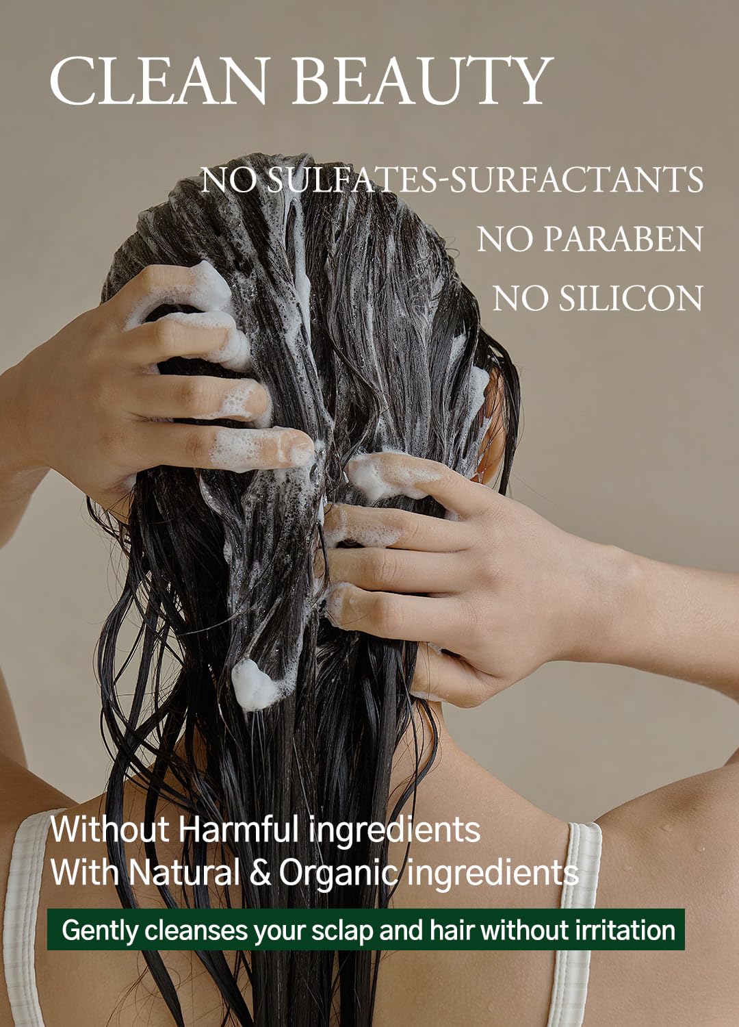 laferme Laminaria Shampoo with Organic Ingredient, Korean Clarifying Shampoo, Hydrating for Dry Hair, Strengthening for Weak Hair, Sulfate & Paraben-Free, for Women & Men, 33.8 FL OZ, White Musk