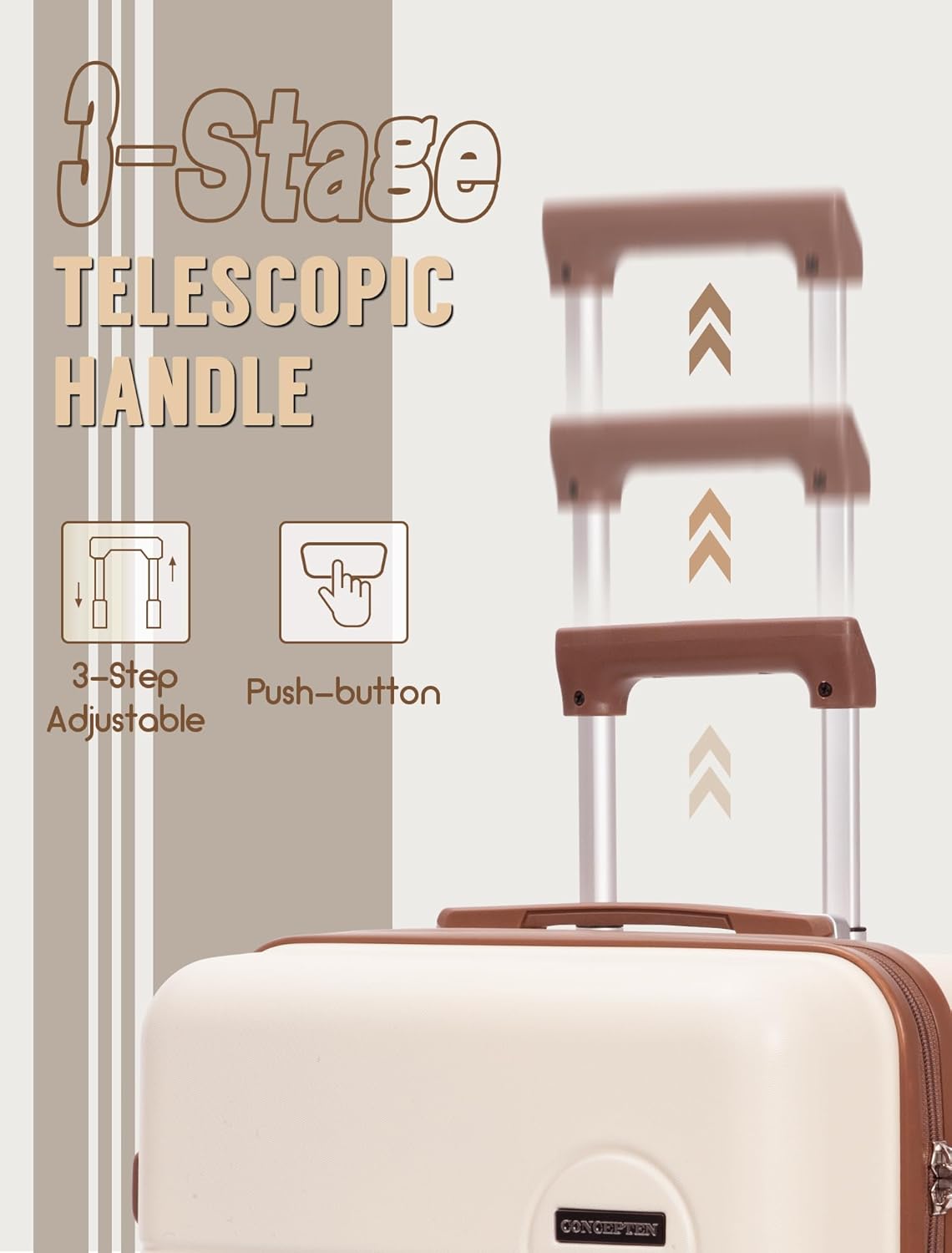 Luggage Sets 5 Piece, Suitcases with Wheels, Hardshell Suitcase Set, ABS Carry on Luggage Set with TSA Lock, Travel Luggage