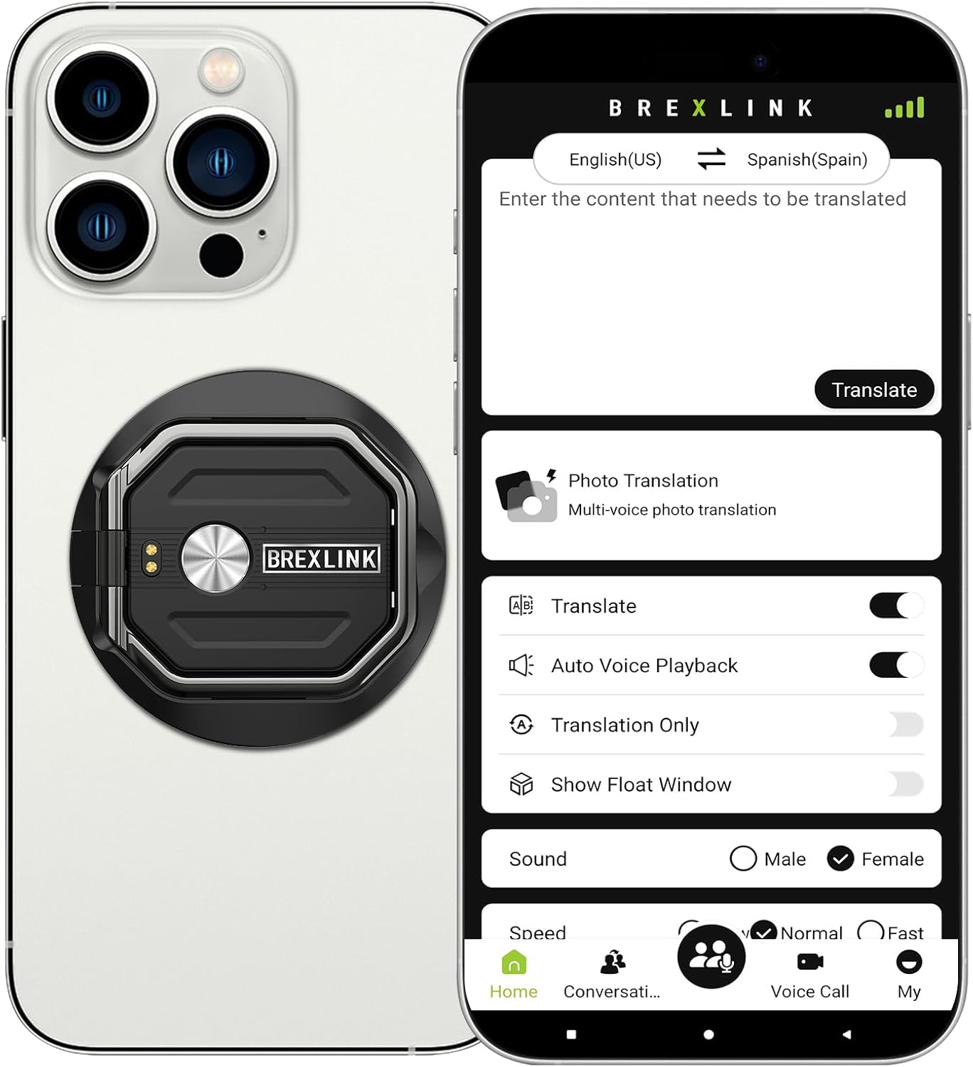 3-in-1 AI Translator Recorder, Language Translator Device, NO FEE for Translate & Transcribe, 140+ Language Translator, Online/Offline/Video/Photo Translation for Meeting Lecture Travel (Version 1)