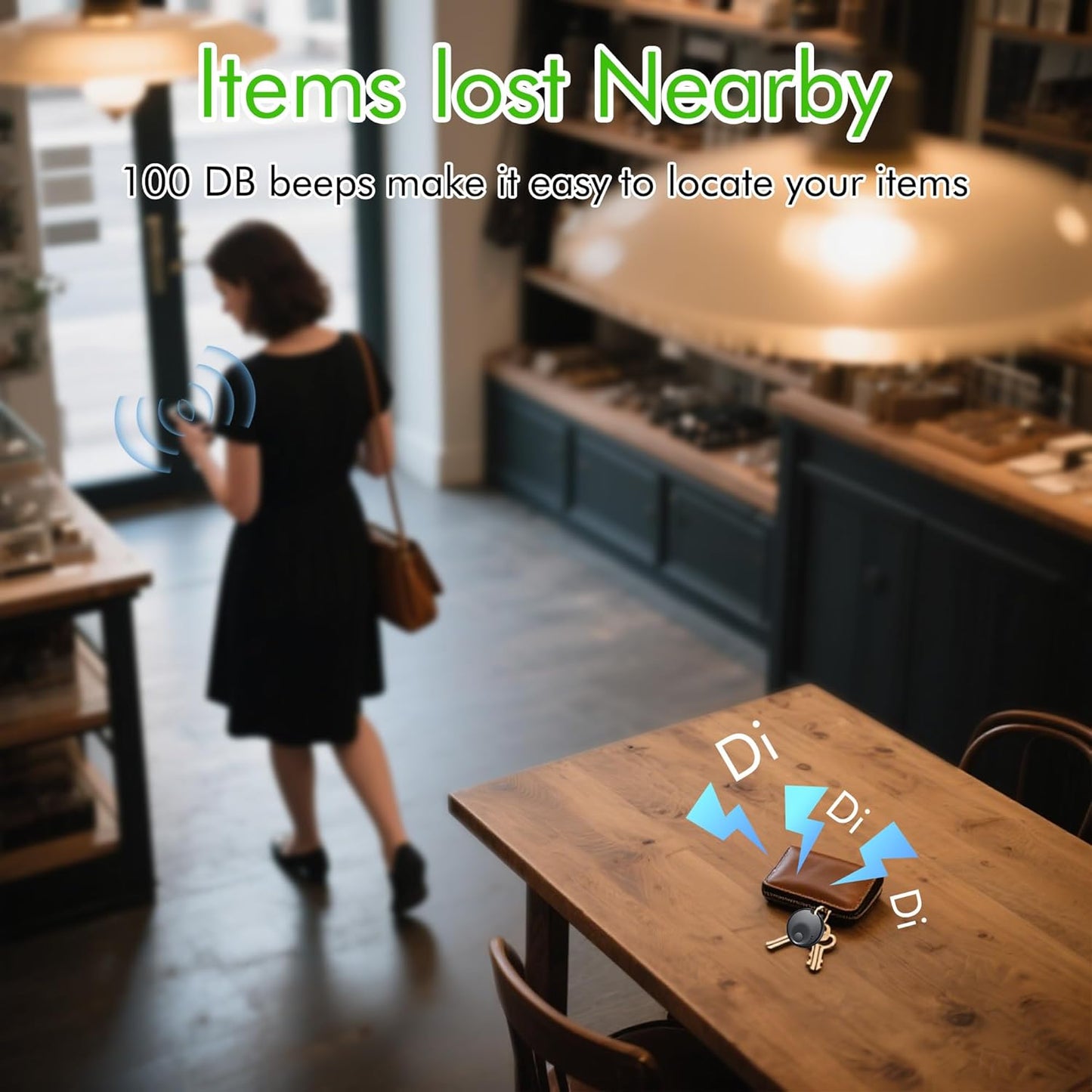Premium Tracker Tag - Smart Bluetooth Tracker, Works with Apple Find My APP (iOS Only, Not for Android), Smart Tag Keys Finder & Item Locator for Keys, Luggage, Pets & Wallet (2 Pack Black)