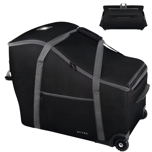 Infant Car Seat Travel Bag Fit Doona Car Seat Stroller and Base, Chicco Keyfit 35 and Base, Doona Travel Bag with Wheels, Padded Car Seat Bags for Air Travel, Nuna Travel Bag with Zipper Pocket