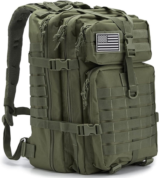 QT&QY 45L Military Tactical Backpacks For Men Camping Hiking Trekking Daypack Bug Out Bag Lage MOLLE 3 Day Assault Pack