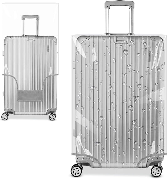 Yotako Clear PVC Suitcase Cover Tough Protector, 30 Inch Luggage Covers for Wheeled Suitcase 30"