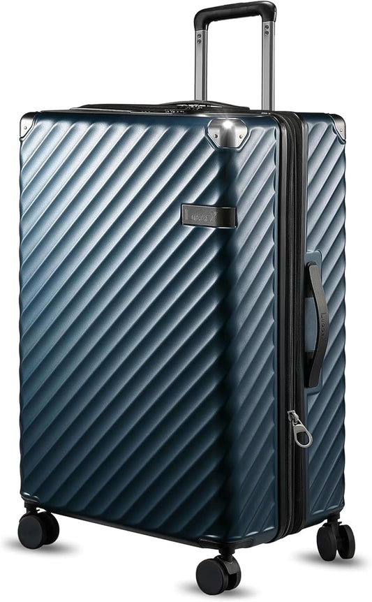 LUGGEX Luggage with Spinner Wheels, Polycarbonate Expandable Hard Shell Suitcase
