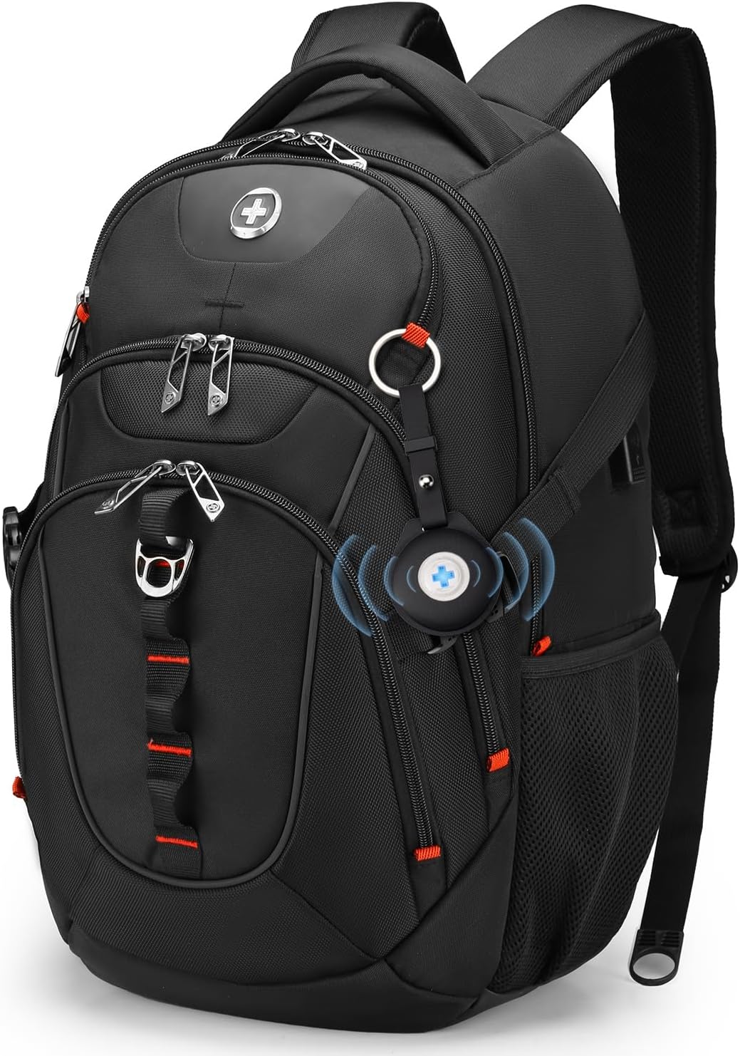 Swissdigital Laptop Backpack with USB Charging Port, Travel Backpack Fits 15.6 inches Computer, 31L Backpack for Men | SD803