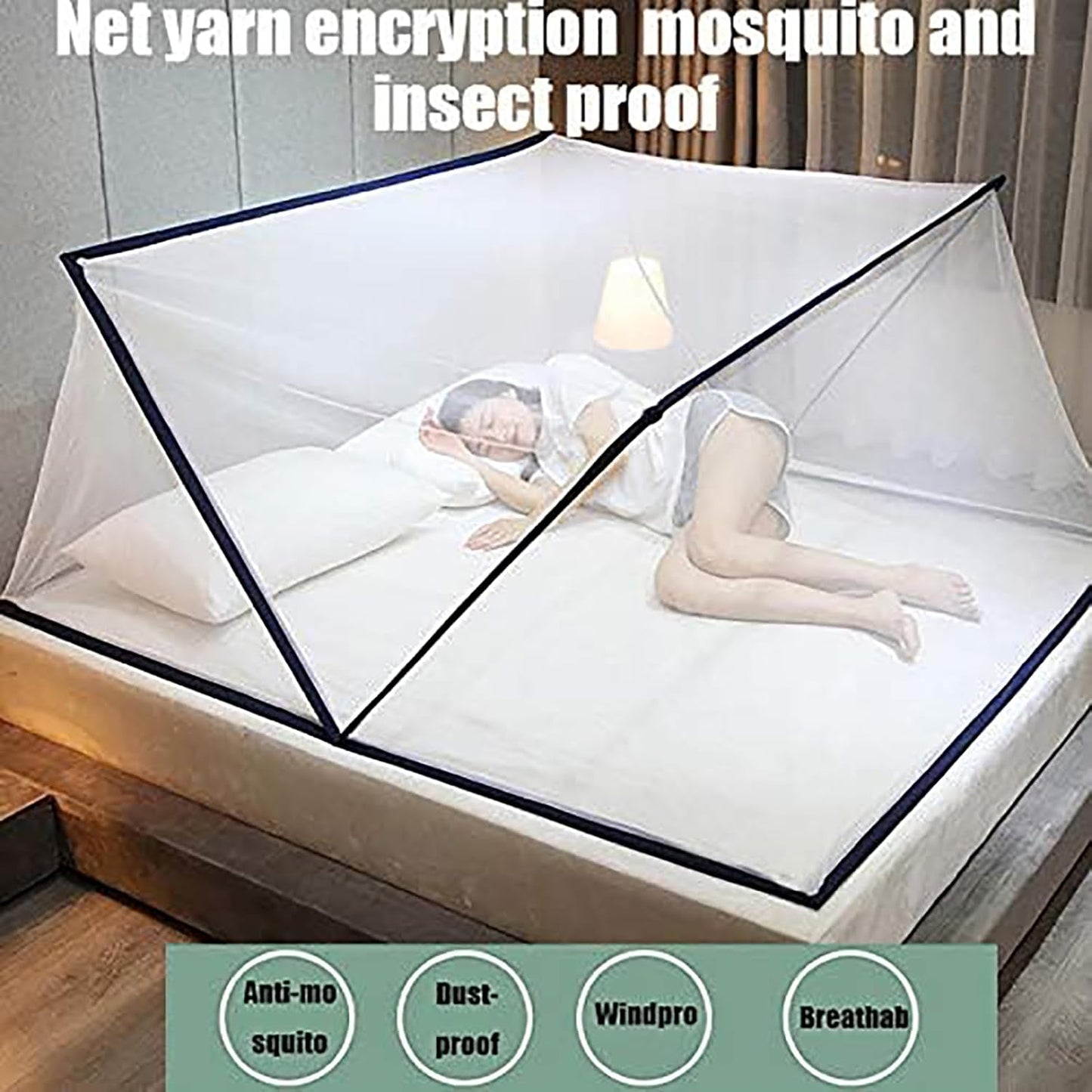 Mosquito Net, Bed Mosquito Net, Collapsible Mosquito Net Tent, Outdoor Mosquito Net, Foldable Portable Outdoor Mosquito Net for Home and Travel, Easy to Install/B/160 * 190 * 80Cm