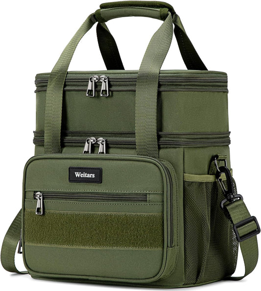 Weitars Tactical Lunch Box, Insulated Lunch Box, Large Expandable Heavy Duty Lunch Boxes for Men Women Durable Waterproof Leakproof Lunch Cooler Bag for Adults Work Outdoor Picnic Camping