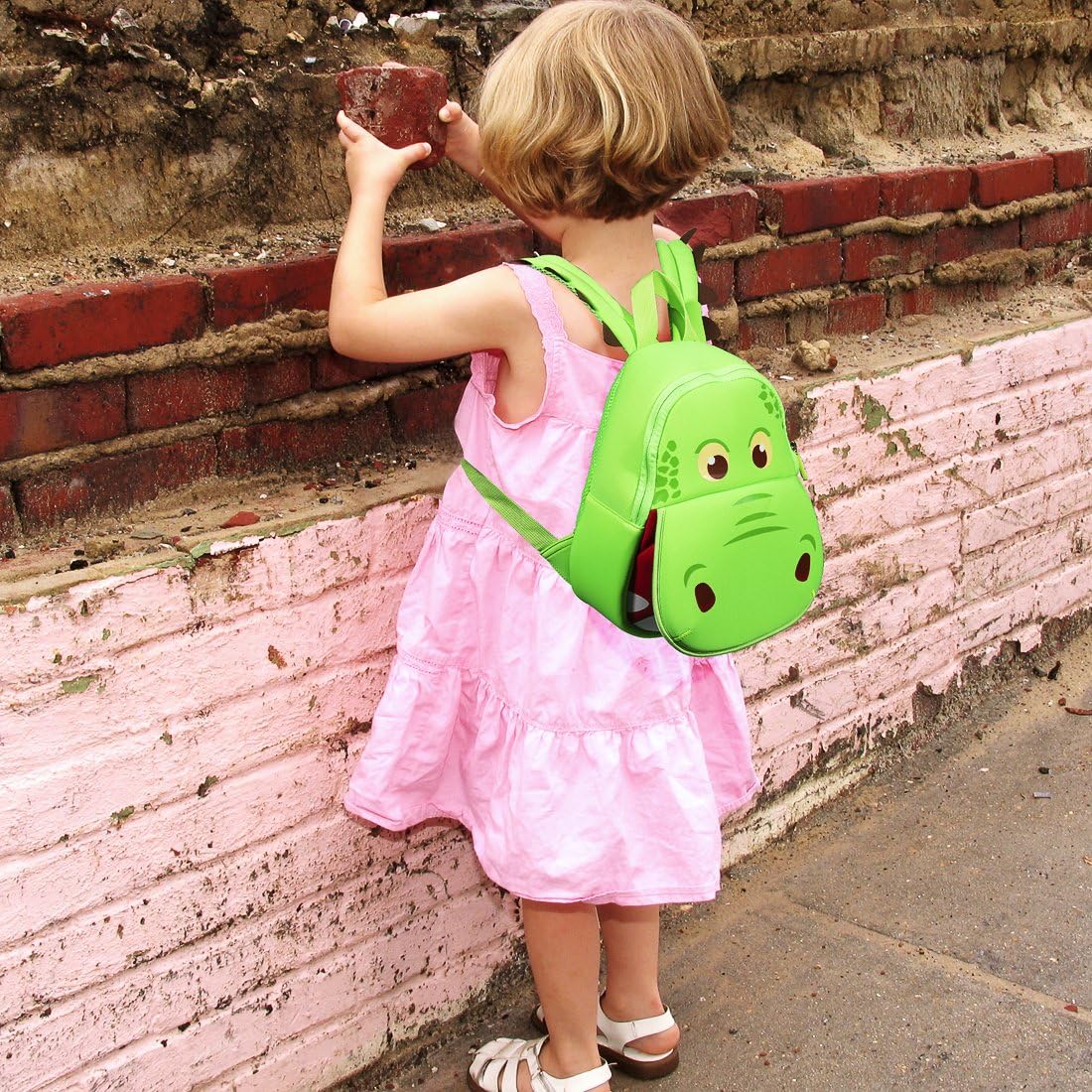 JiePai Dinosaur Toddler Backpack Hippo Kids Backpack Waterproof Cartoon Preschool