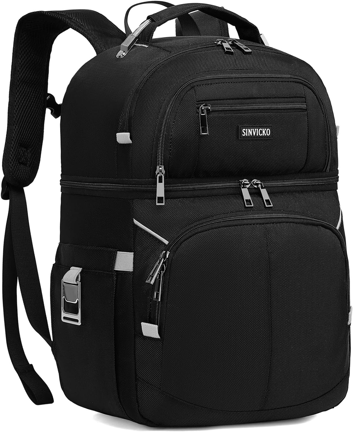 Insulated Cooler Backpack,Double Deck Leakproof Cooler Bag,Insulated Backpack Cooler Lunch Backpack for Men Women