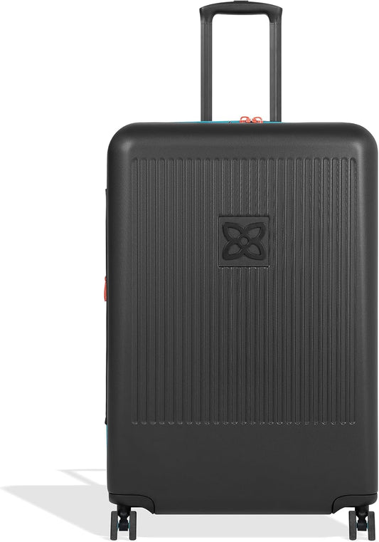 Sherpani Meridian, 29 Inch Travel Hardside Luggage, Durable Hardshell Luggage, Expandable Suitcase with 4 Double Spinner Wheels, Checked Luggage for Women (Chromatic)