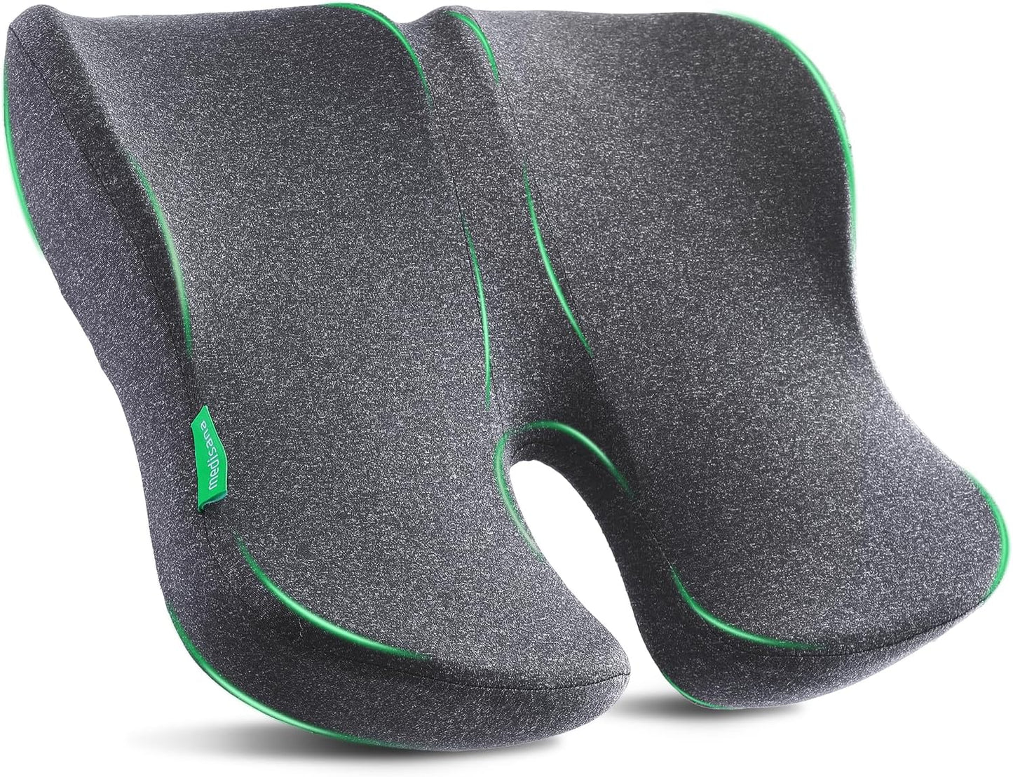 Seat Cushion, SC 150G Seat Cushions for Office Chairs, Car Seat, Wheelchair - Sciatica & Tailbone & Coccyx Pain Relief Pillow for Driver Sedentary People（Size:19.6 * 16.6 * 3.7 in-Grey）