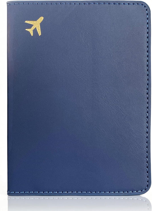 Passport Holder for Travel Essentials,RFID Blocking Passport Cover Case for Travel Accessories,Travel Wallet for Women Men (Navy Blue)