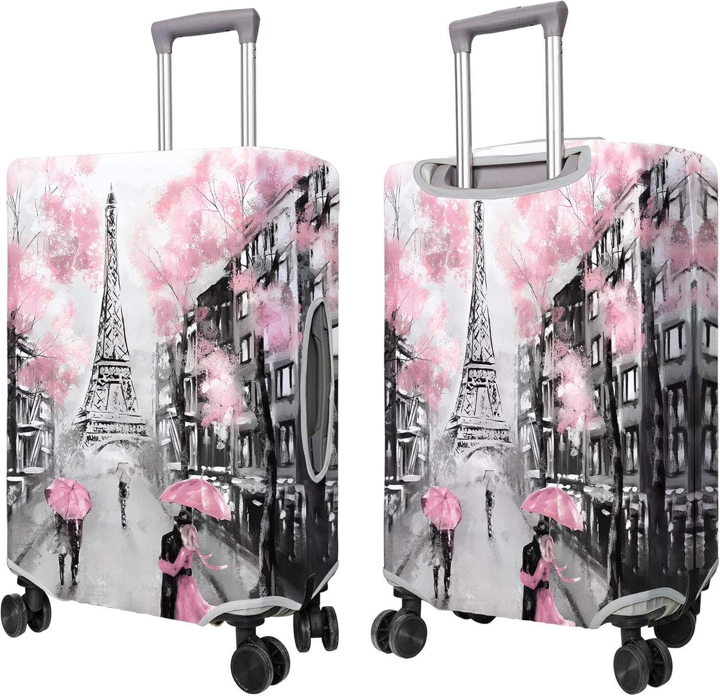 Travel Luggage Cover Suitcase Protector Fits 18-32 Inch Wheel Covers PatternedTravel Related Items Flower Luggage Protector Elastic L