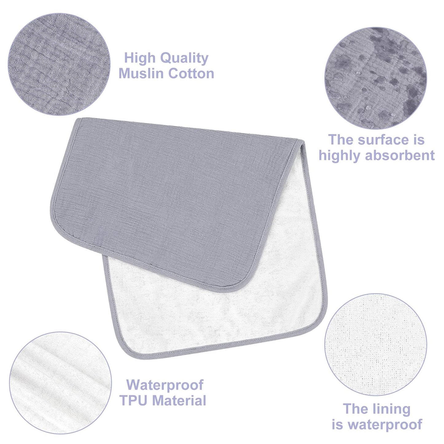 Accmor Portable Diaper Changing Pad, Waterproof Foldable Baby Changing Mat for Travel, Baby Essentials Shower Registry Gifts