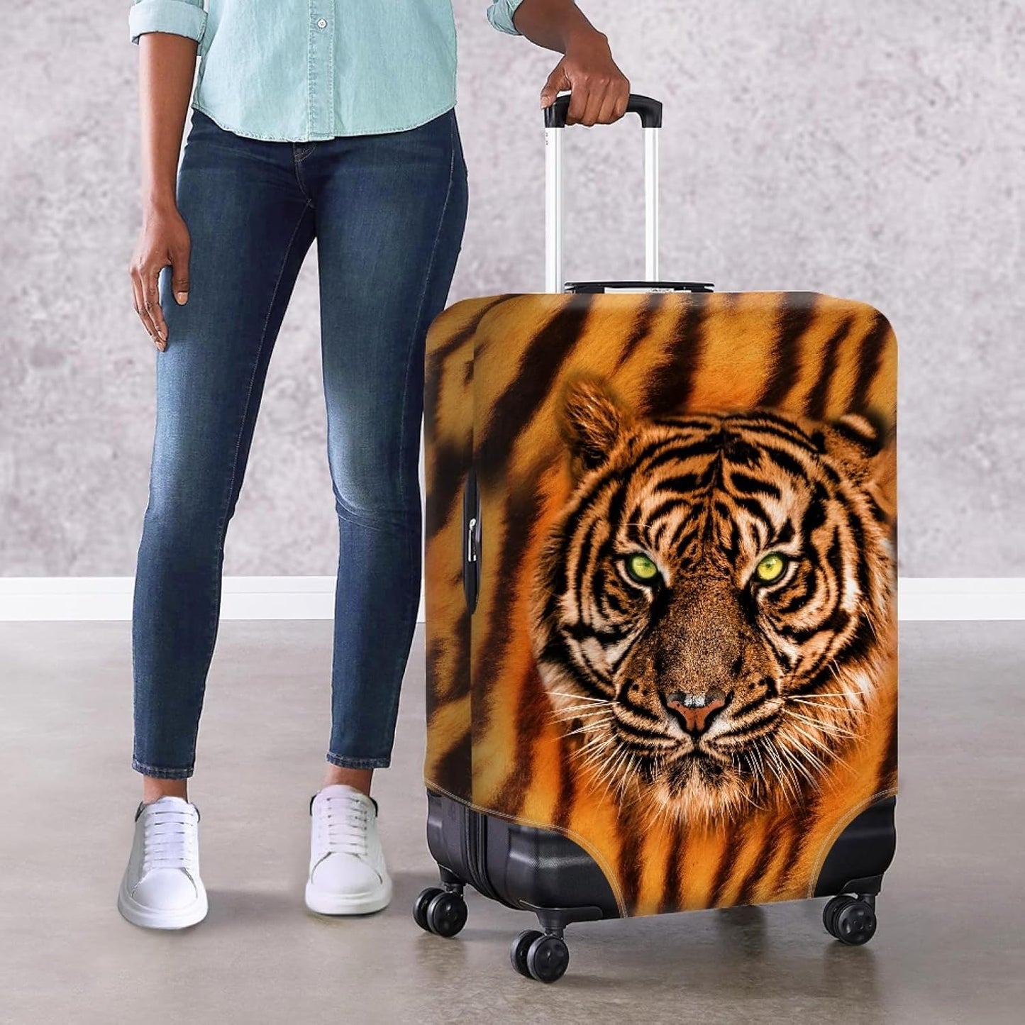 Tiger Travel Luggage Covers 22-25 Inch Spandex Suitcase Protectors
