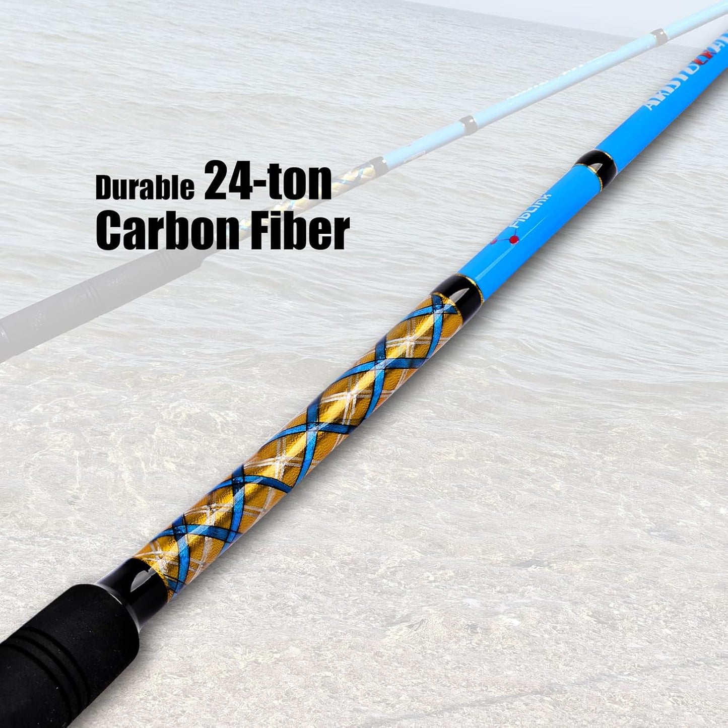 Fiblink Surf 2-Piece/3-Piece/4-Piece Fishing Rod Spinning/Casting Carbon Fiber Travel Fishing Rod (9ft/10ft/12ft)