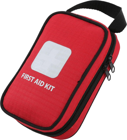 Thrive First Aid Safety Kit - 100-Piece Bag - Waterproof Pouch & Multi-Size Bandages, Wipes & Safety Pins - FSS Approved Products & Flex Spending Approved Items - Health Savings Eligible Products