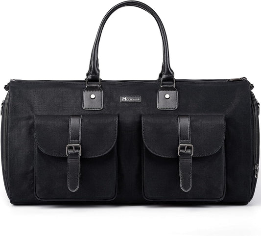 Modoker Garment Convertible Weekender Bag,Carry on Canvas Garment Duffle Bag Heavy Duty Overnight Bags for Men Women