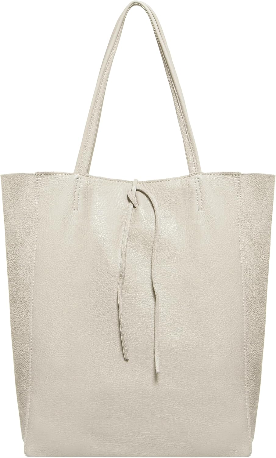 Italian Calf Leather Tote for Women with Zipper, Inner Pocket & Flat Base | Soft Unlined Shopper for Work & Travel