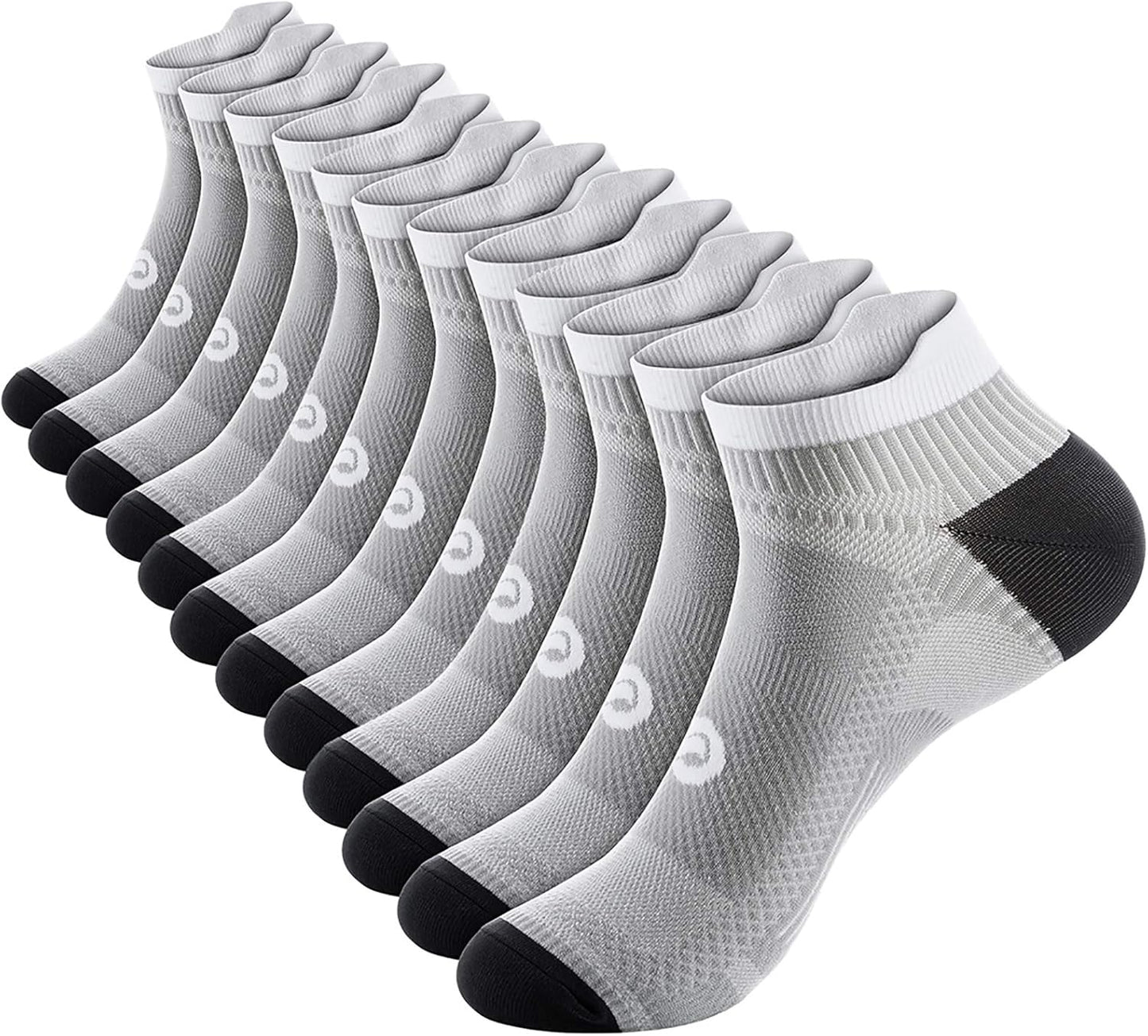 PAPLUS Ankle Compression Sock for Men and Women 2/4/6 Pairs, Low Cut Compression Running Sock with Ankle Support