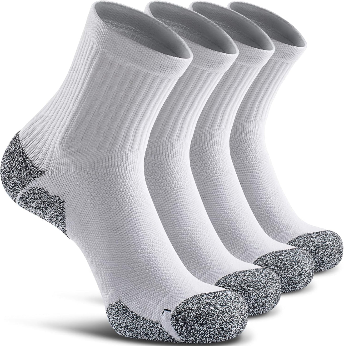 CWVLC Cushioned Compression Sport Quarter Socks for Men Women Youth