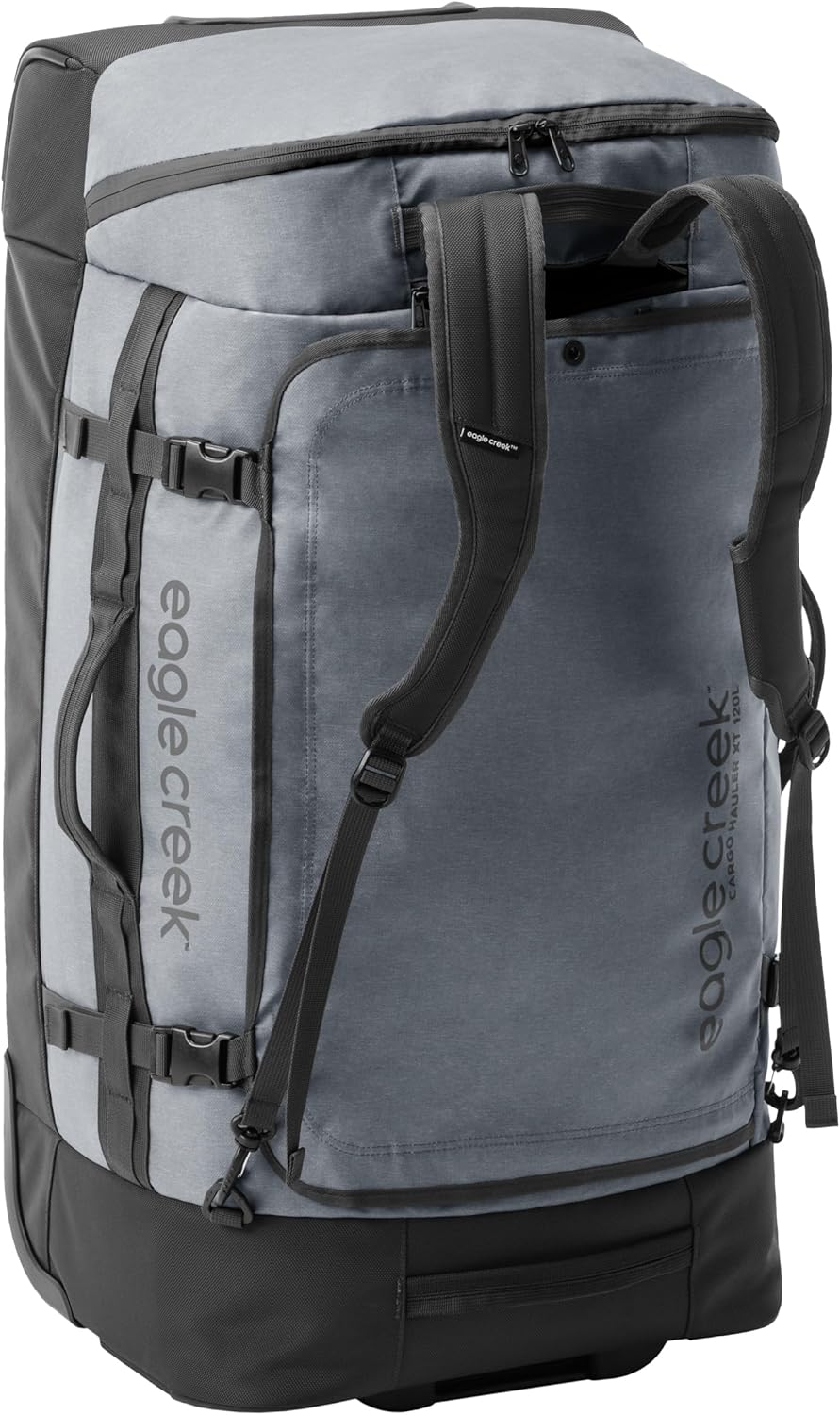 Eagle Creek Cargo Hauler XT Wheeled Duffel - Wheeled Backpack Duffel - Deployable Backpack Straps - Lockable U-Lid & Easy Access Compartment - 32" - Charcoal