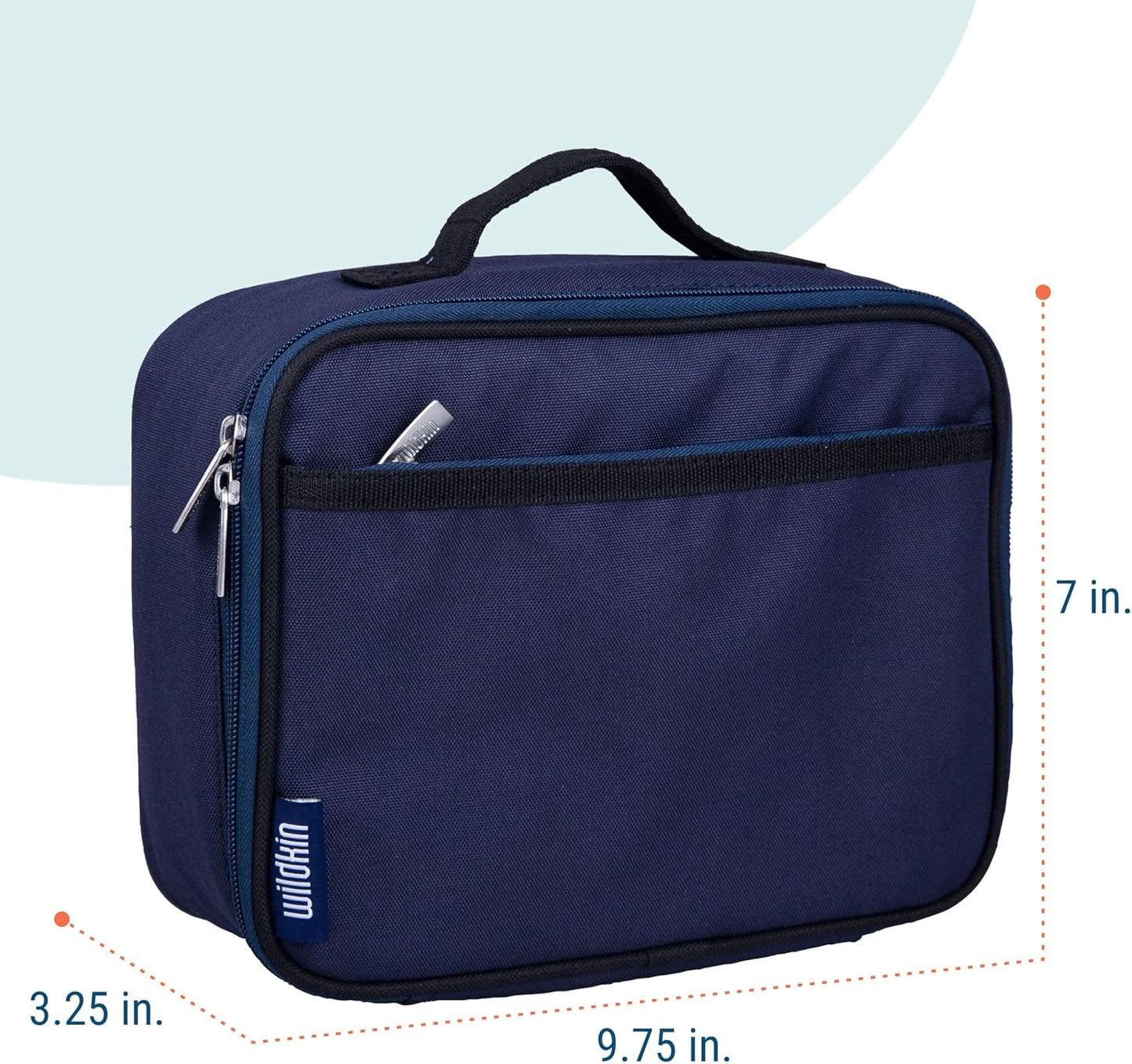Wildkin Kids Insulated Lunch Box – Durable and Reusable for School & Travel - Whale Blue