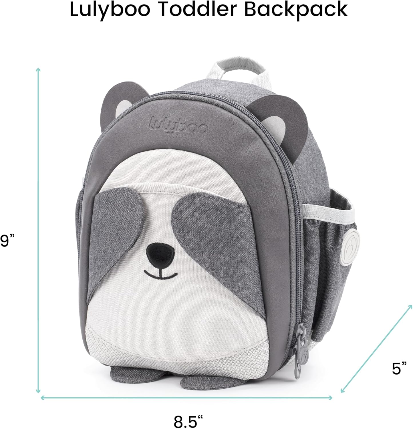 Lulyboo Panda Toddler Backpack Leash with Detachable Child Harness & Wrist Tether, Baby Walking Safety Harness, Kids Backpack with 5 Storage Pockets & Insulated Lunch Bag, Perfect for 1-7 Years