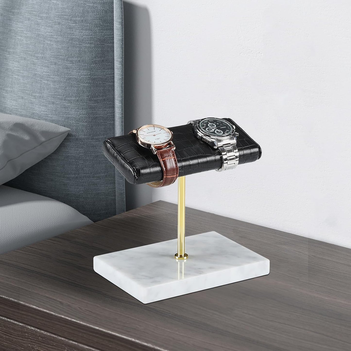 LYS&LYX Watch stand watch display stand watch holder watch Handcrafted watch holder (2--white/glod/croco)