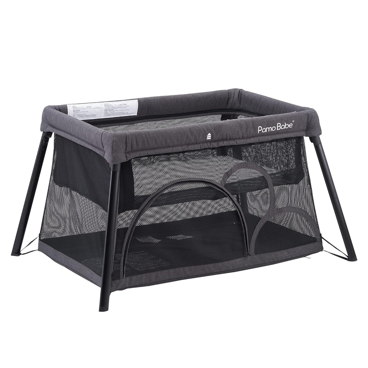 Pamo Babe Travel Crib - Lightweight Baby Playpen with Bassinet, Portable Mini Playard