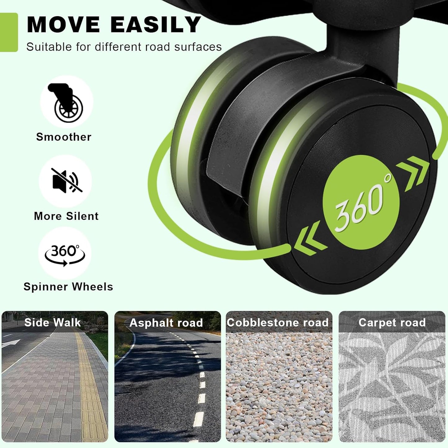 AnyZip Luggage PC+ABS Aluminum Frame Zipperless Checked Luggage Hard Shell Suitcase with TSA Lock Double Spinner Wheels 24 Inch Black