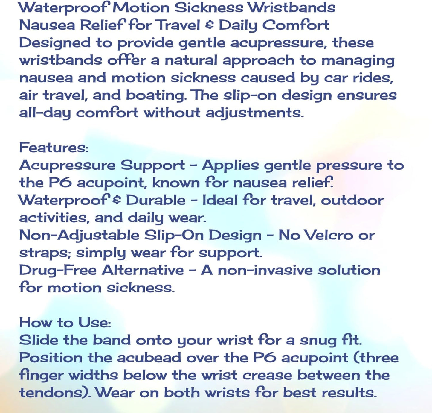 AcuBalance Motion Sickness Bracelets – Comfortable Waterproof Acupressure Band for Natural Nausea Relief, Ideal for Travel (Pair), Pink (XSmall 5)