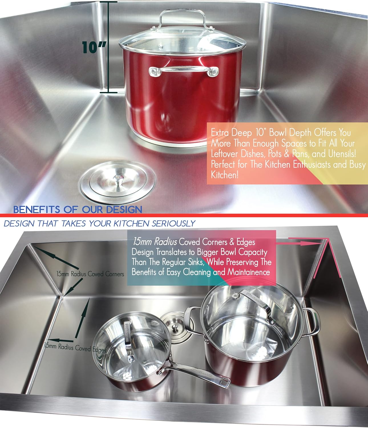 17 in. x 15 in. x 9 in. 16-Gauge Stainless Steel Undermount Single Bowl Bar Prep Kitchen Sink with Silicon Dishrack and Strainer