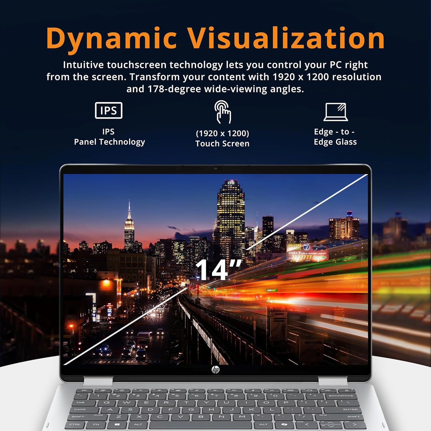 HP OmniBook 5 Flip 2-in-1 14" 2K Touchscreen Laptop, Intel 7 150U, 16GB LPDDR5, 1.16TB Storage(1TB SSD+160GB Docking Station Set), Backlit Keyboard, 5MP IR Camera, Wi-Fi 6E, Windows 11 Pro, Silver