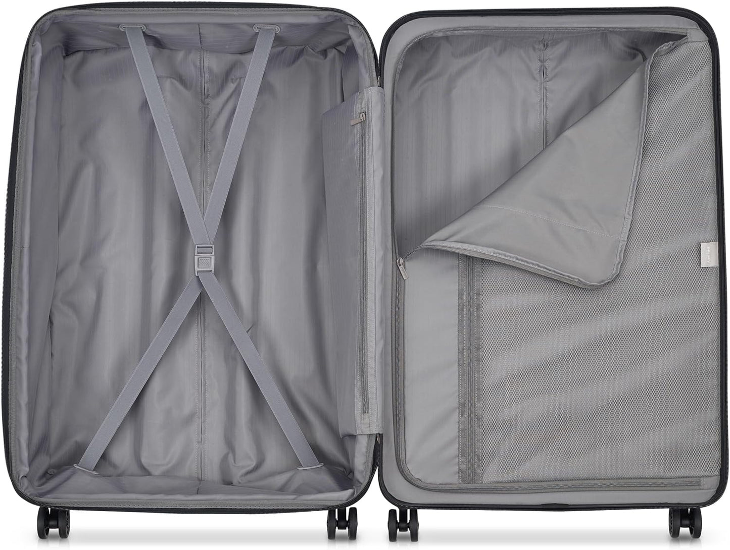 DELSEY PARIS Helium Aero Hardside Expandable Luggage with Spinner Wheels, Latte, Checked-Large 28 Inch