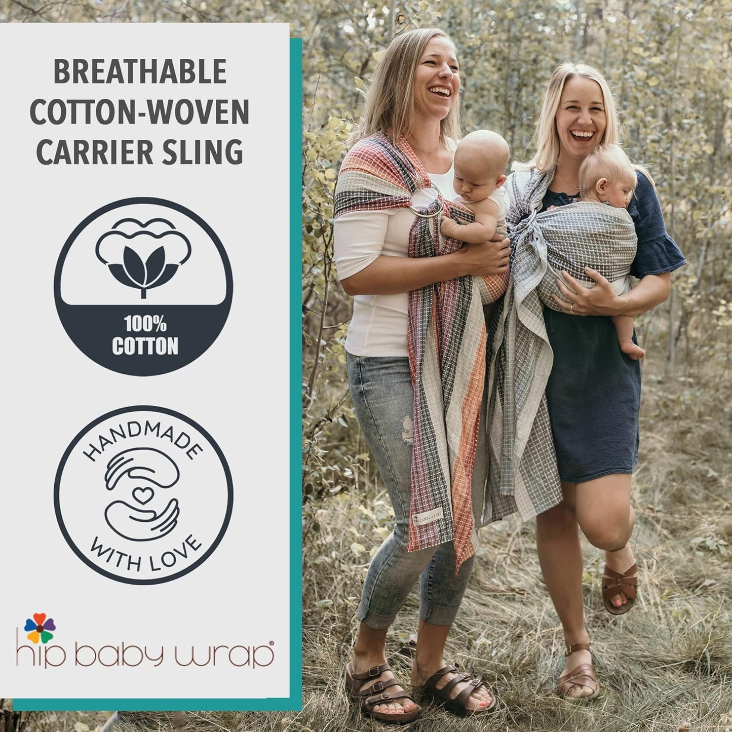 Hip Baby Wrap Ring Sling Baby Carrier for Infants and Toddlers - Beautiful, 100% Soft Cotton Baby Wraps Carrier for Babies 8-35 lbs - Perfect Baby Shower Gifts Moms and Dads - Nursing Cover (Olive)