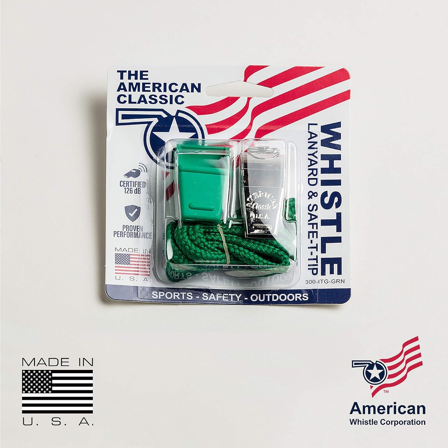 American Whistle Corporation American Classic Whistle - 126 db Solid Brass Whistle with Paracord Lanyards and Safe-T-Tip - Made in America