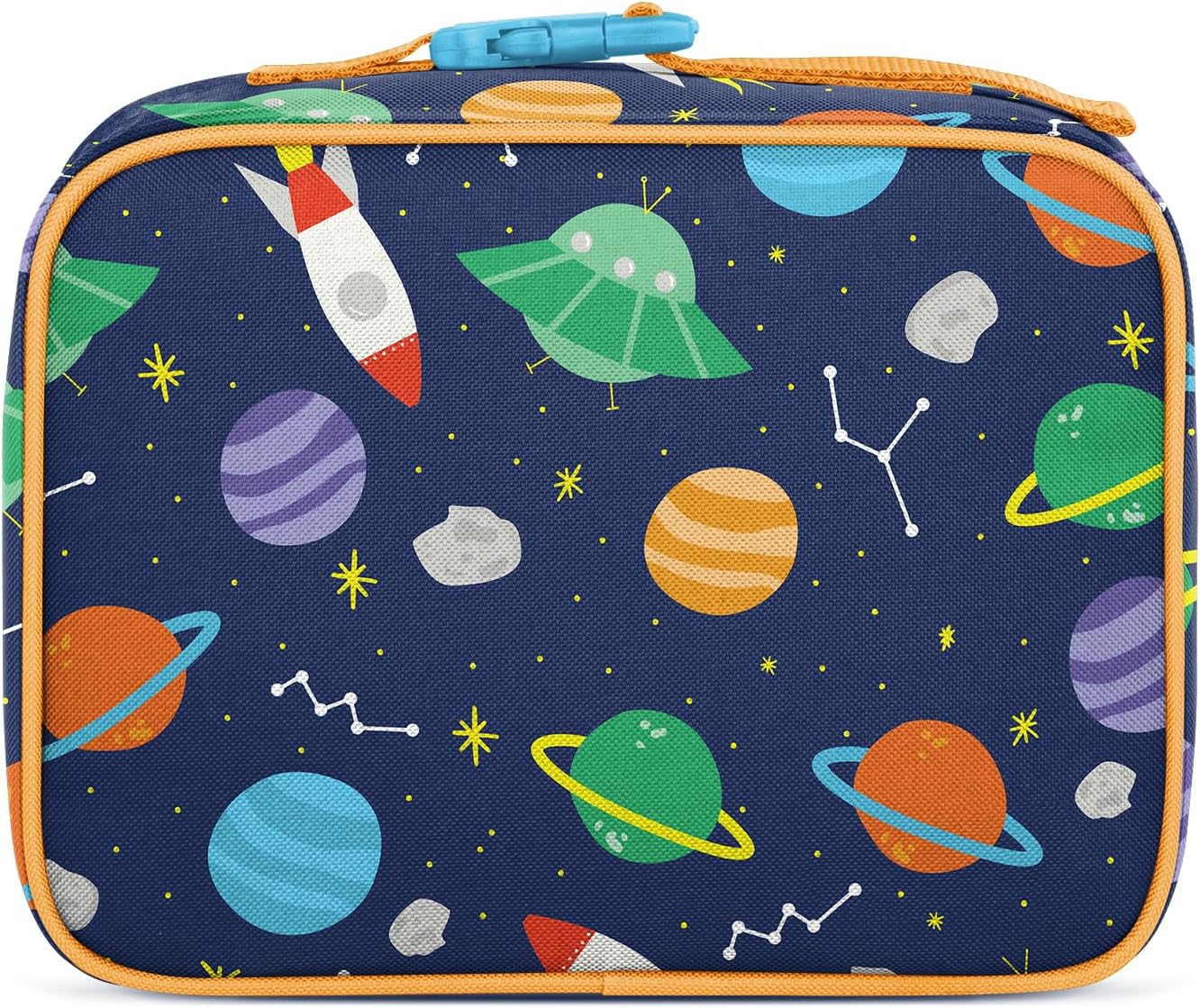 Simple Modern Kids Lunch Box for School | Reusable Insulated Lunch Bag for Toddler, Girl, and Boy | Meal Containers with Exterior & Interior Pockets | Hadley Collection | Outer Space