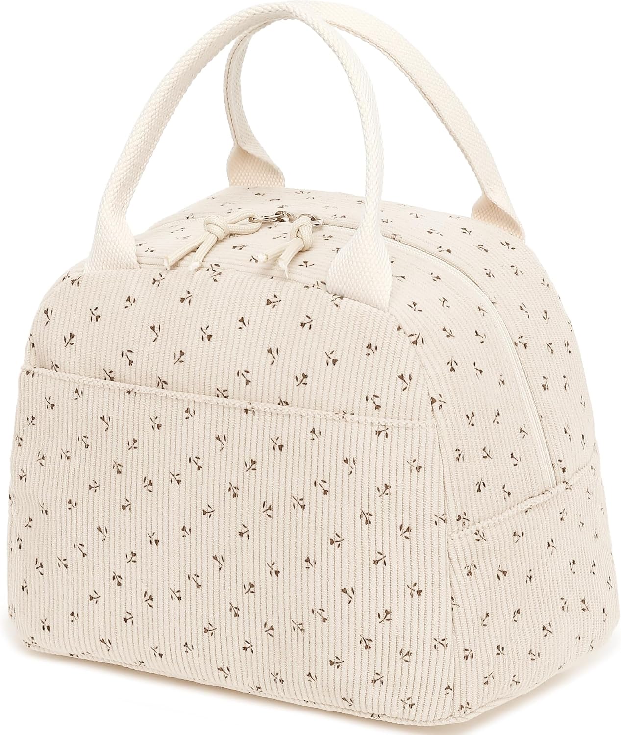Bluboon Lunch Bag for Women Men Cute Corduroy Lunch Tote Bags Reusable Insulated Lunch Box Large Capacity Reusable Insulated Cooler for Work Picnic or Travel